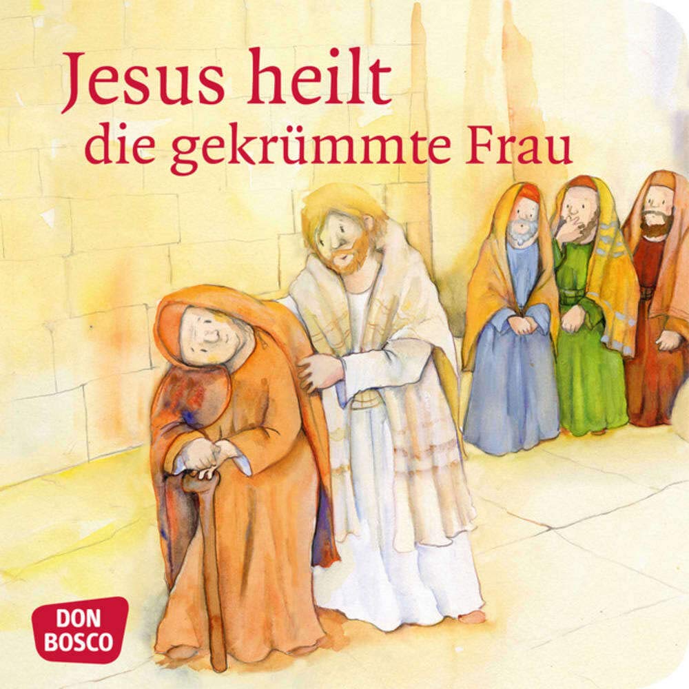 Jesus heilt die gekrümmte Frau. Mini-Bilderbuch book