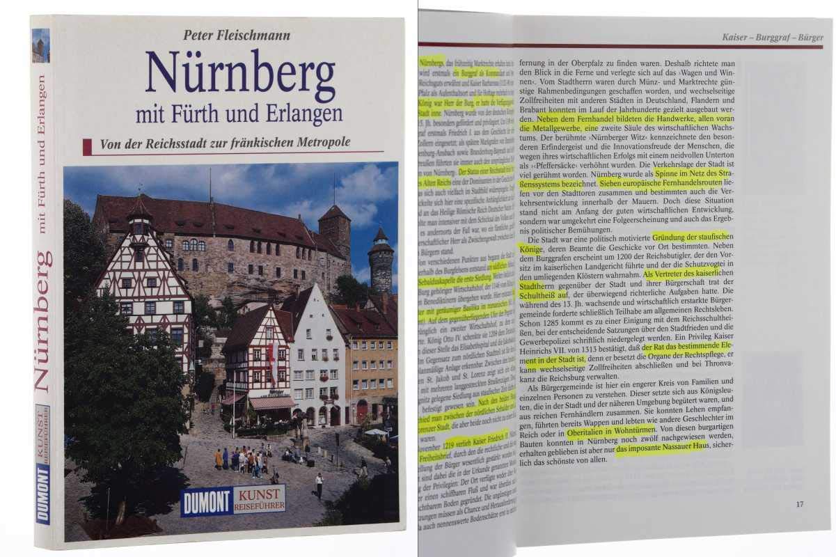 Nürnberg mit Fürth und Erlangen. Von der Reichsstadt zur fränkischen Metropole (Kunst- Reiseführer) Leisure, Home & Garden