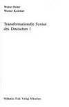 Product Image: Transformationelle Syntax des Deutschen I.