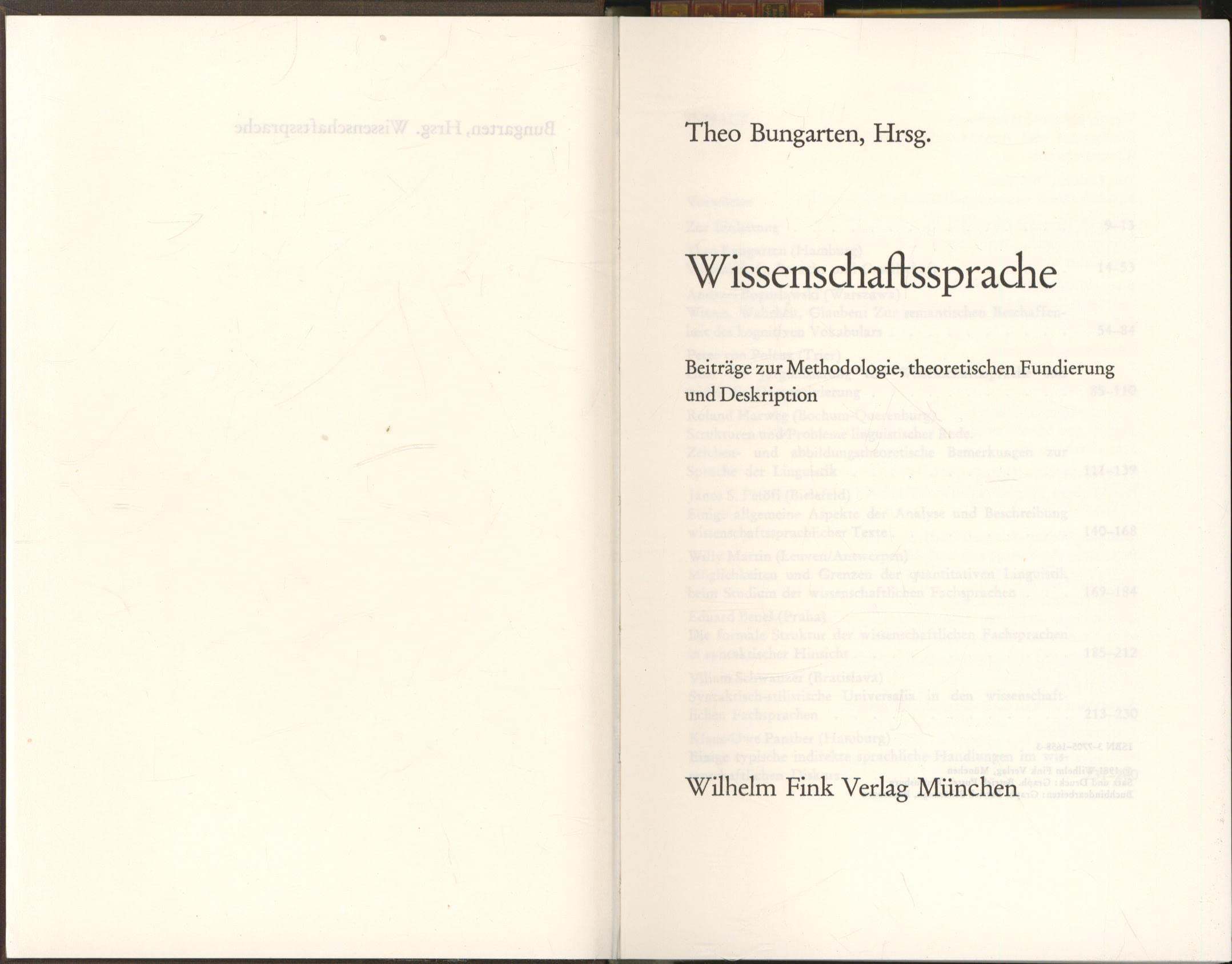 Wissenschaftssprache: Beiträge zur Methodologie, theoretischen Fundierung und Deskription Books