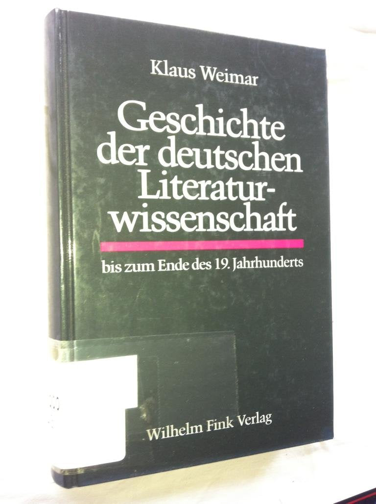 Geschichte der deutschen Literaturwissenschaft - bis zum Ende des 19. Jahrhunderts Contemporary literature
