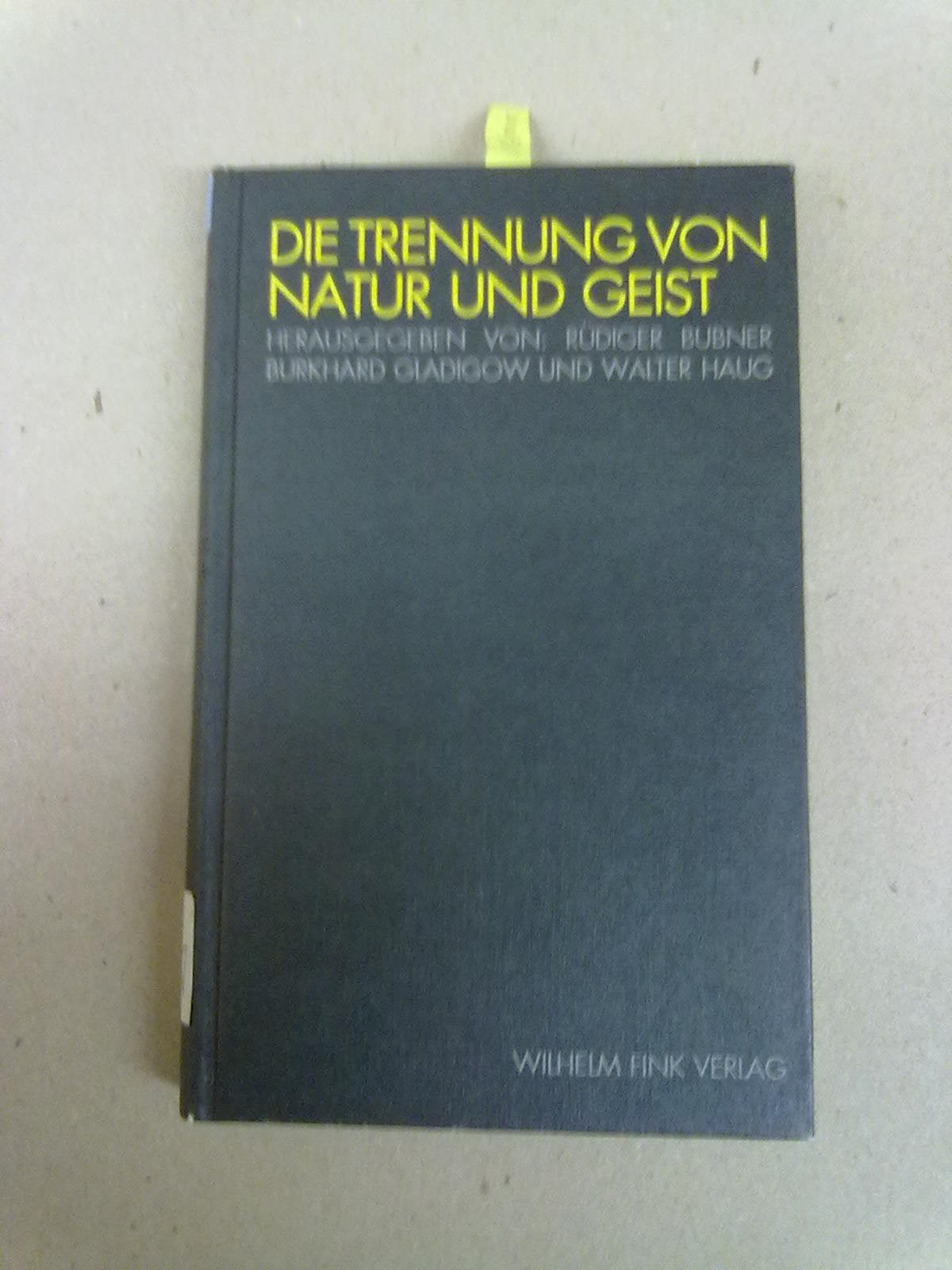 Die Trennung von Natur und Geist Philosophy