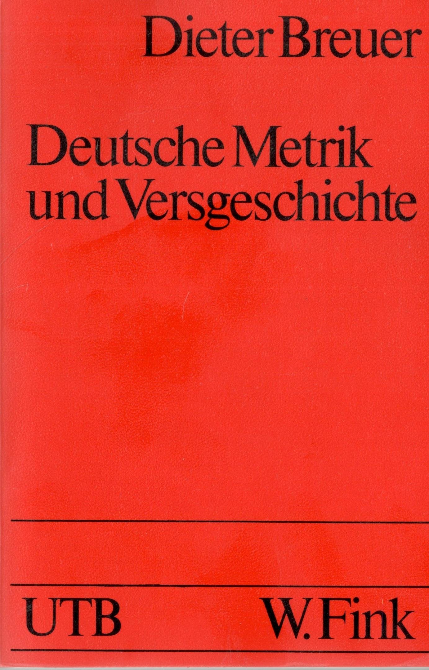 Product Image: Deutsche Metrik und Versgeschichte