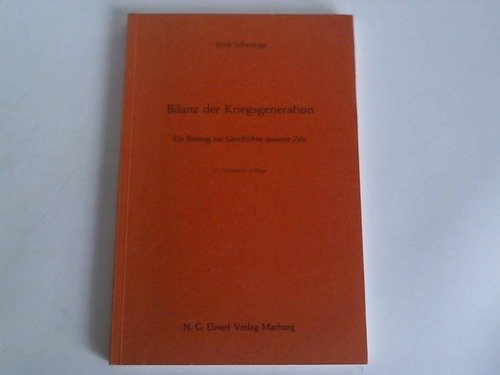 Bilanz der Kriegsgeneration Books
