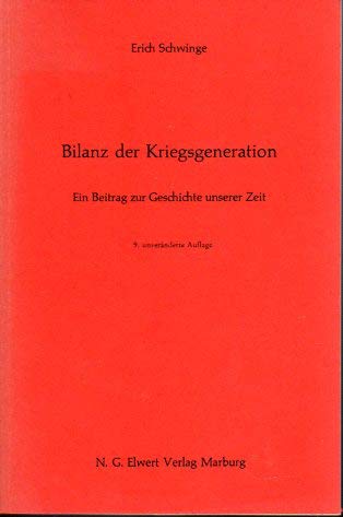 Bilanz der Kriegsgeneration. Books