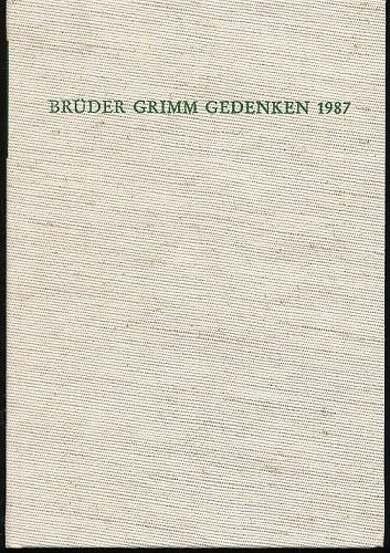 Brüder-Grimm-Gedenken. Band 7. 1987. Books