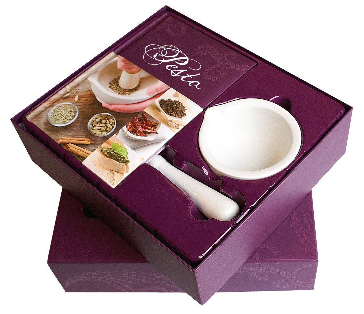 Gourmet-Set Pesto: Kochbuch mit Kräutermörser und Stößel: Pesto, Tapenade & Gewürzmischungen. Kochbuch mit Kräutermörser und Stößel (Edition Fackelträger Buchgeschenkboxen) Living & Furnishing