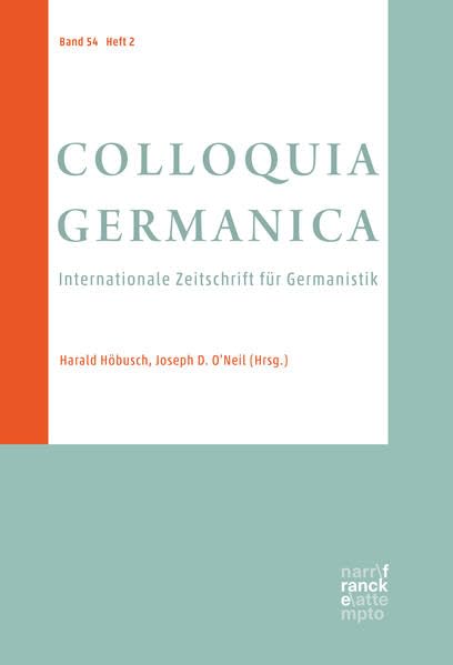 Product Image: COLLOQUIA GERMANICA 54, 2