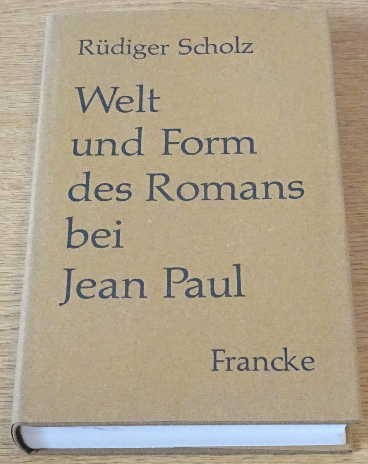 Welt und Form des Romans bei Jean Paul Books