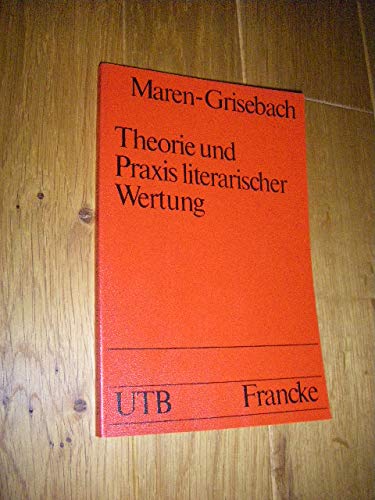 Theorie und Praxis literarischer Wertung. Books