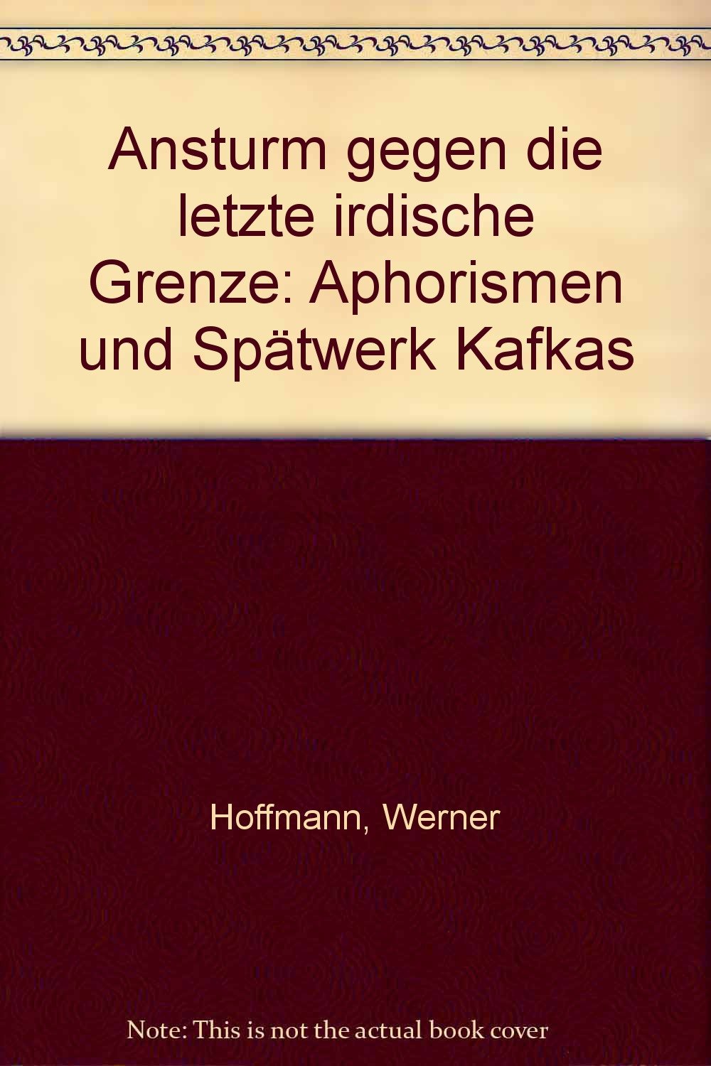 "Ansturm gegen die letzte irdische Grenze": Aphori book