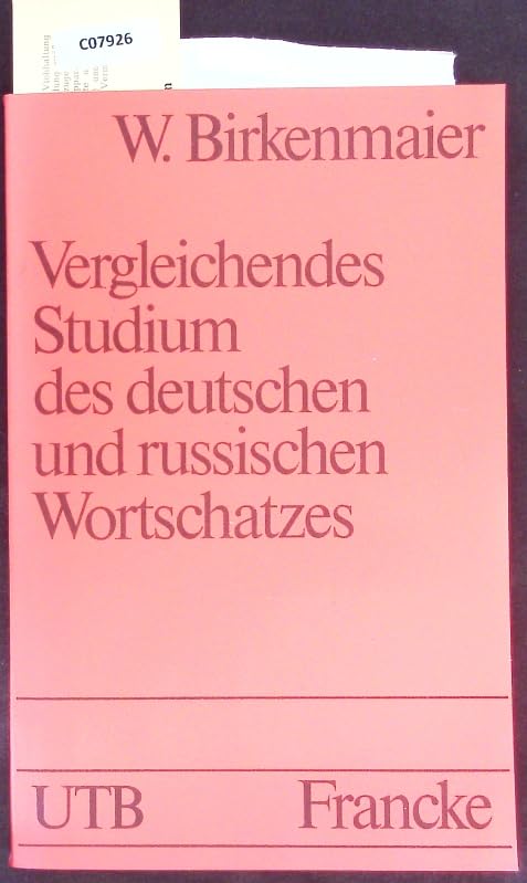 Einführung in das vergleichende Studium des deutschen und russischen Wortschatzes. General education