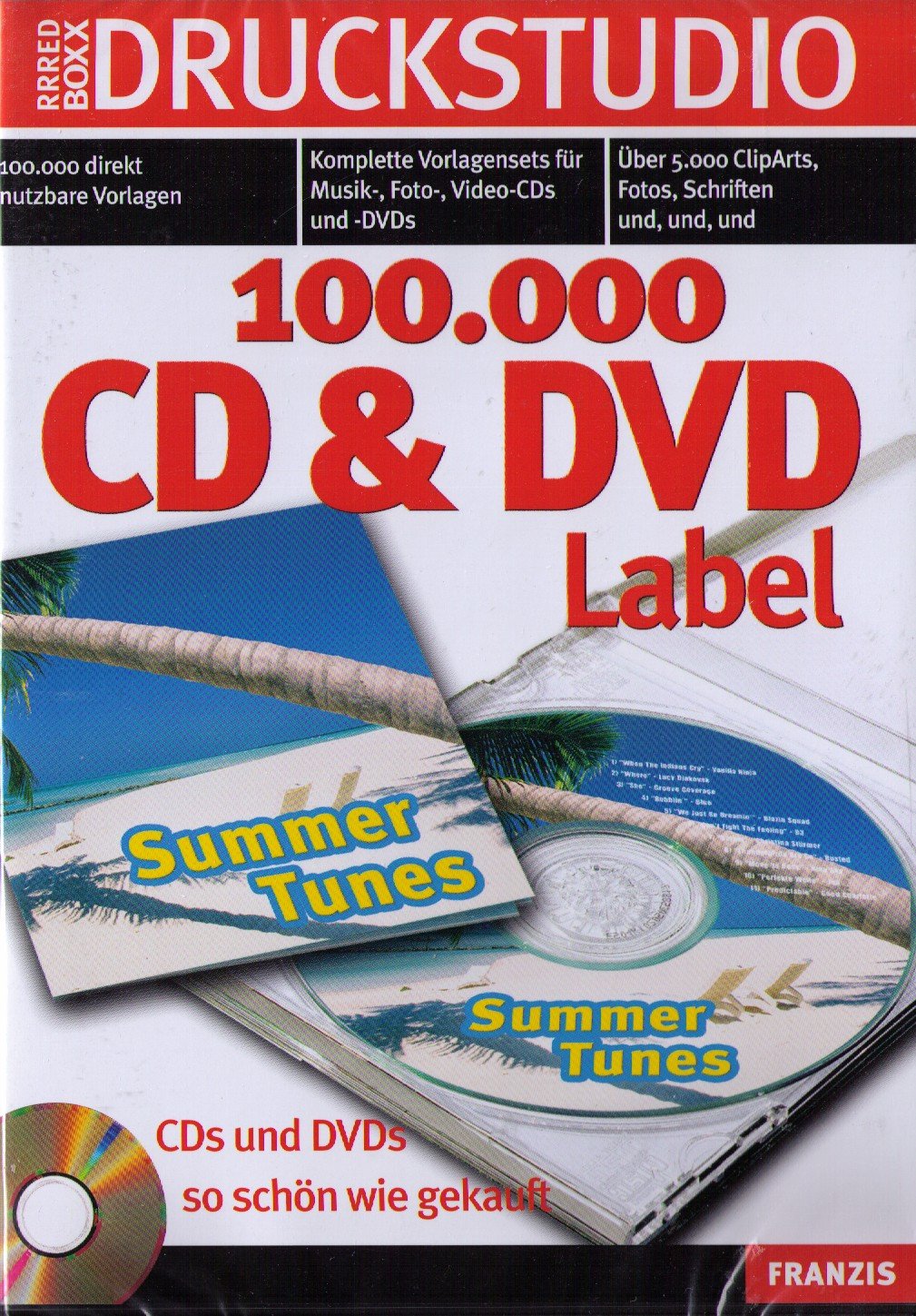 100000 CD & DVD Label - Redd Boxx Druckstudio Music