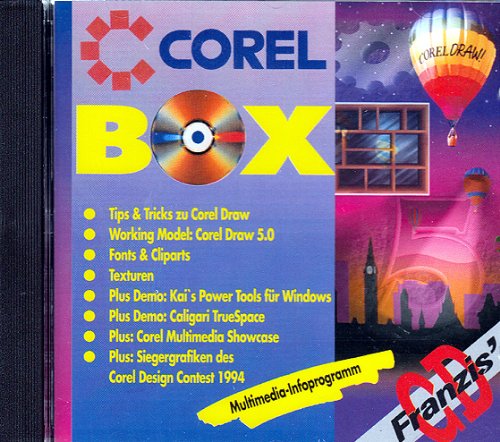CD-ROM (12 cm), Corel Box, 1 CD-ROM: Spezialeffekte - Fotorealistische Zeichnungen - Dreidimensionale Körper - Tips & Tricks Books