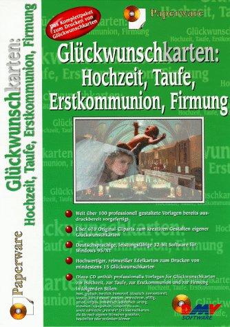 Gückwunschkarten: Taufe, Hochezit, Erstkommunion, Konfirmation, Firmung: Über 100 professionell gestaltete Vorlagen, über 670 Cliparts Books