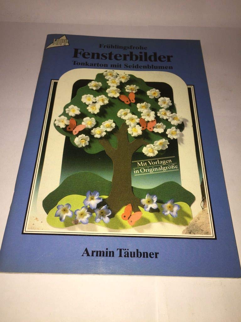 Frühlingsfrohe Fensterbilder: Tonkarton mit Seidenblumen Hobbies & Crafts