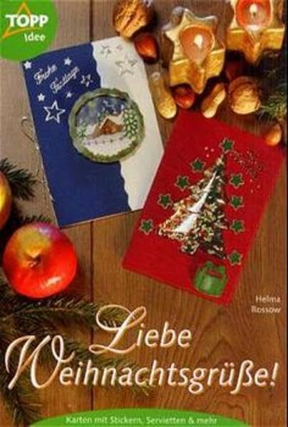 Liebe Weihnachtsgrüsse: Karten mit Stickern Hobbies & Crafts