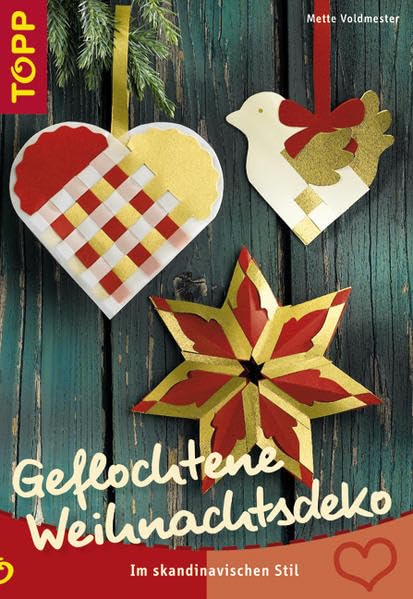 Geflochtene Weihnachtsdeko: Weihnachtsdekorationen aus Papier im skandinavischen Stil Hobbies & Crafts