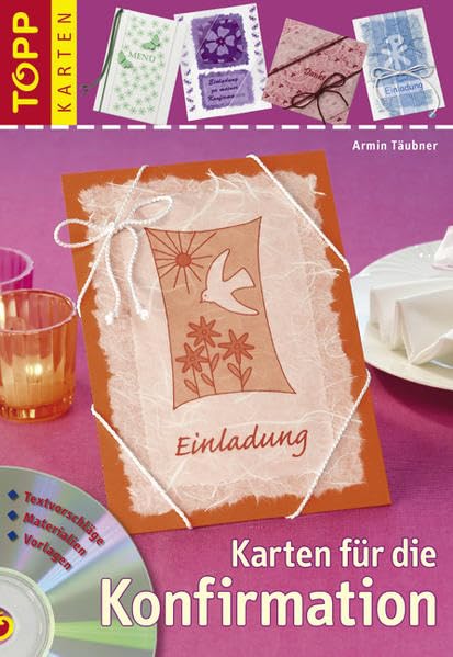 Karten für die Konfirmation: Einladungs-, Menü- & Tischkarten Hobbies & Crafts