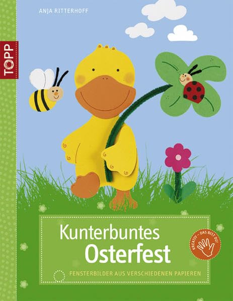 Kunterbuntes Osterfest: Fensterbilder aus verschiedenen Papieren Hobbies & Crafts