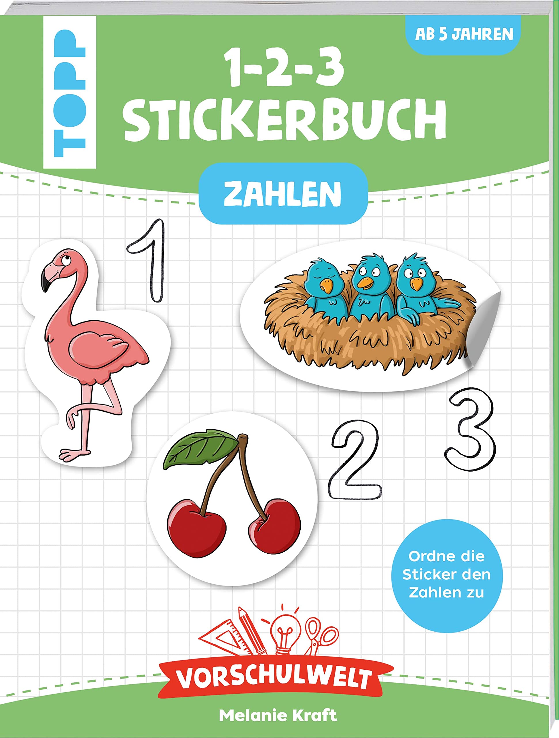Vorschulwelt - Das 1-2-3-Stickerbuch Study Guides