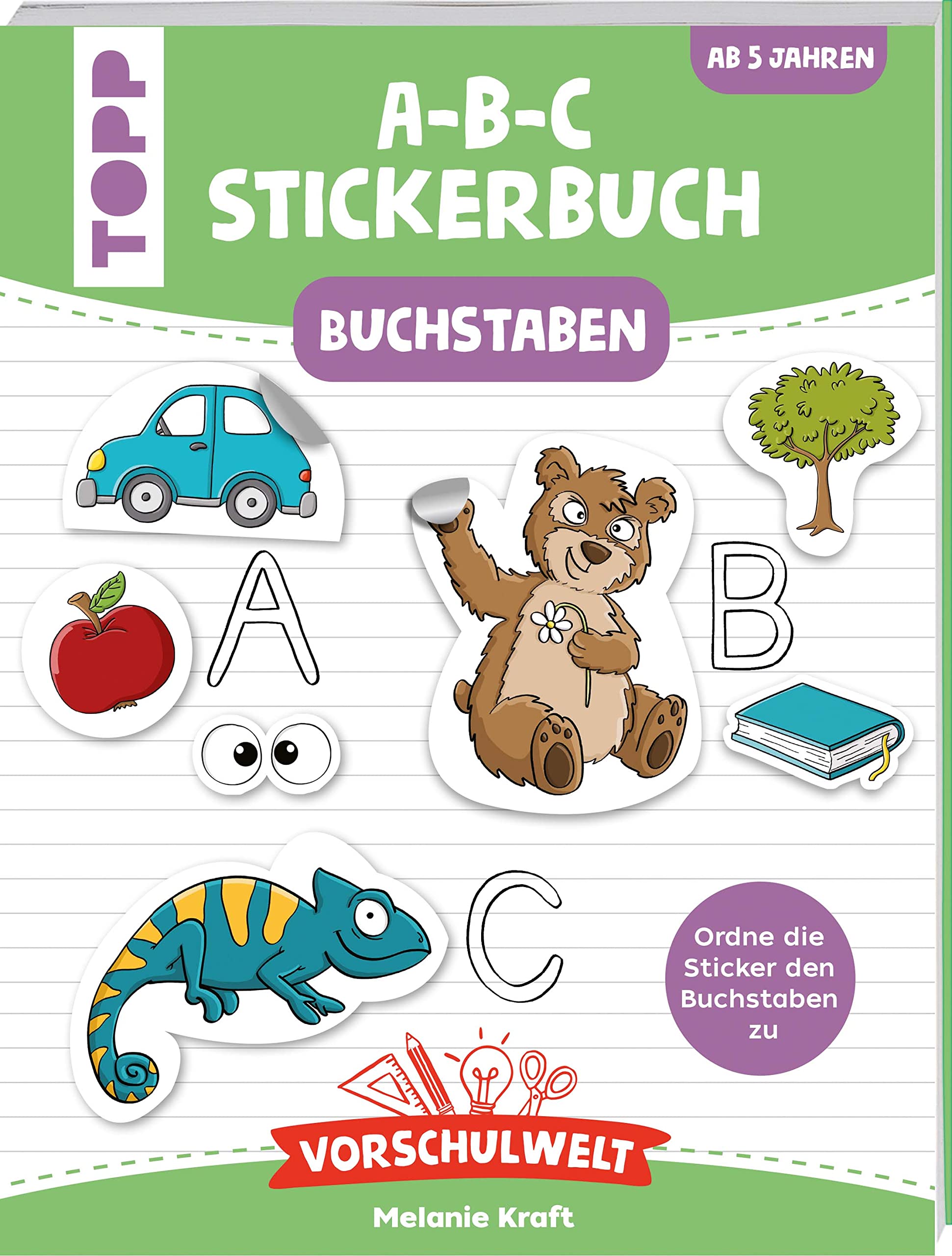 Vorschulwelt - Das A-B-C-Stickerbuch: Buchstaben Study Guides