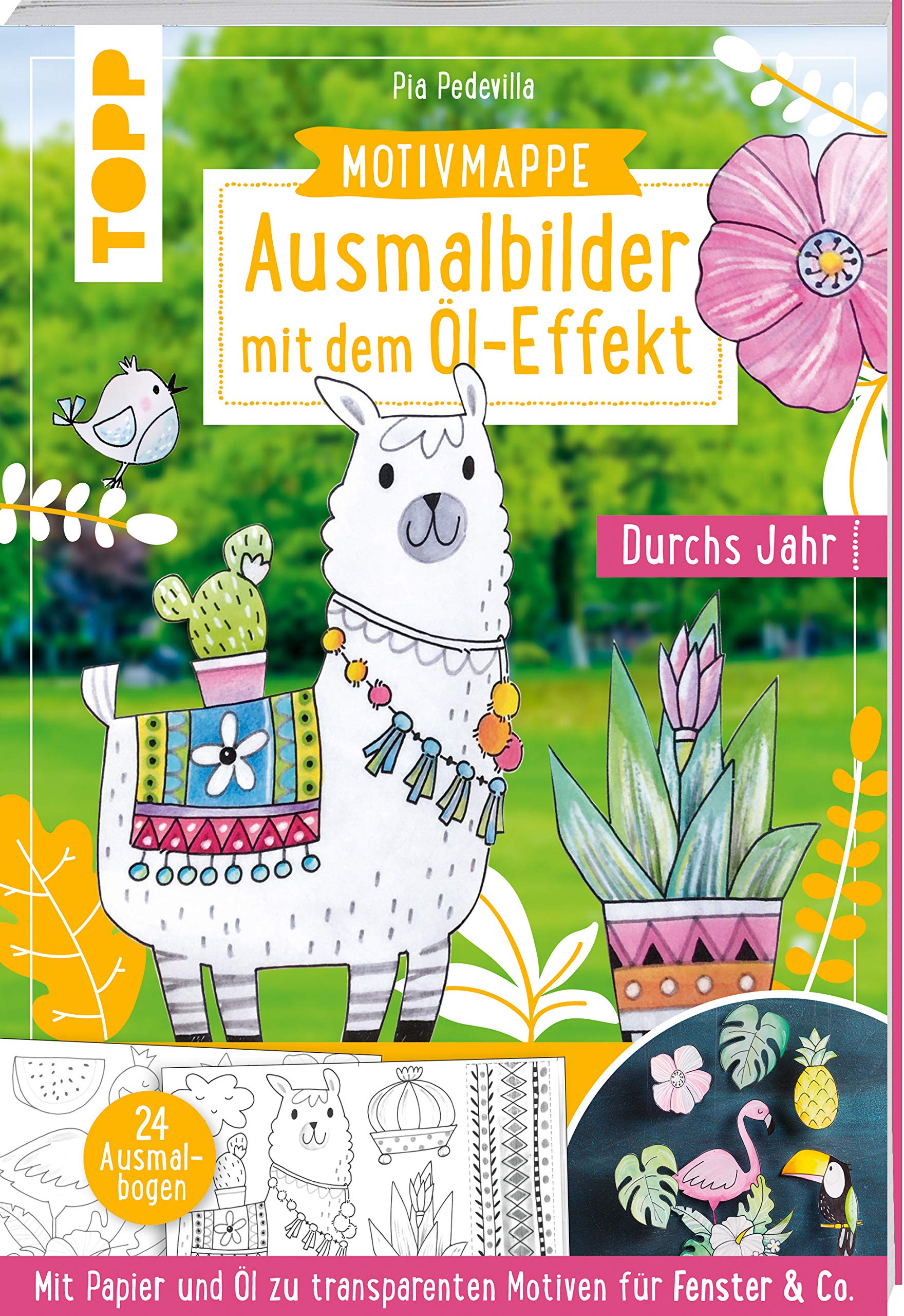 Ausmalbilder mit dem Öl-Effekt - Durchs Jahr (Motivmappe mit 24 Ausmalbogen): Mit Papier und Öl zu transparenten Motiven für Fenster & Co. Film, Art & Culture