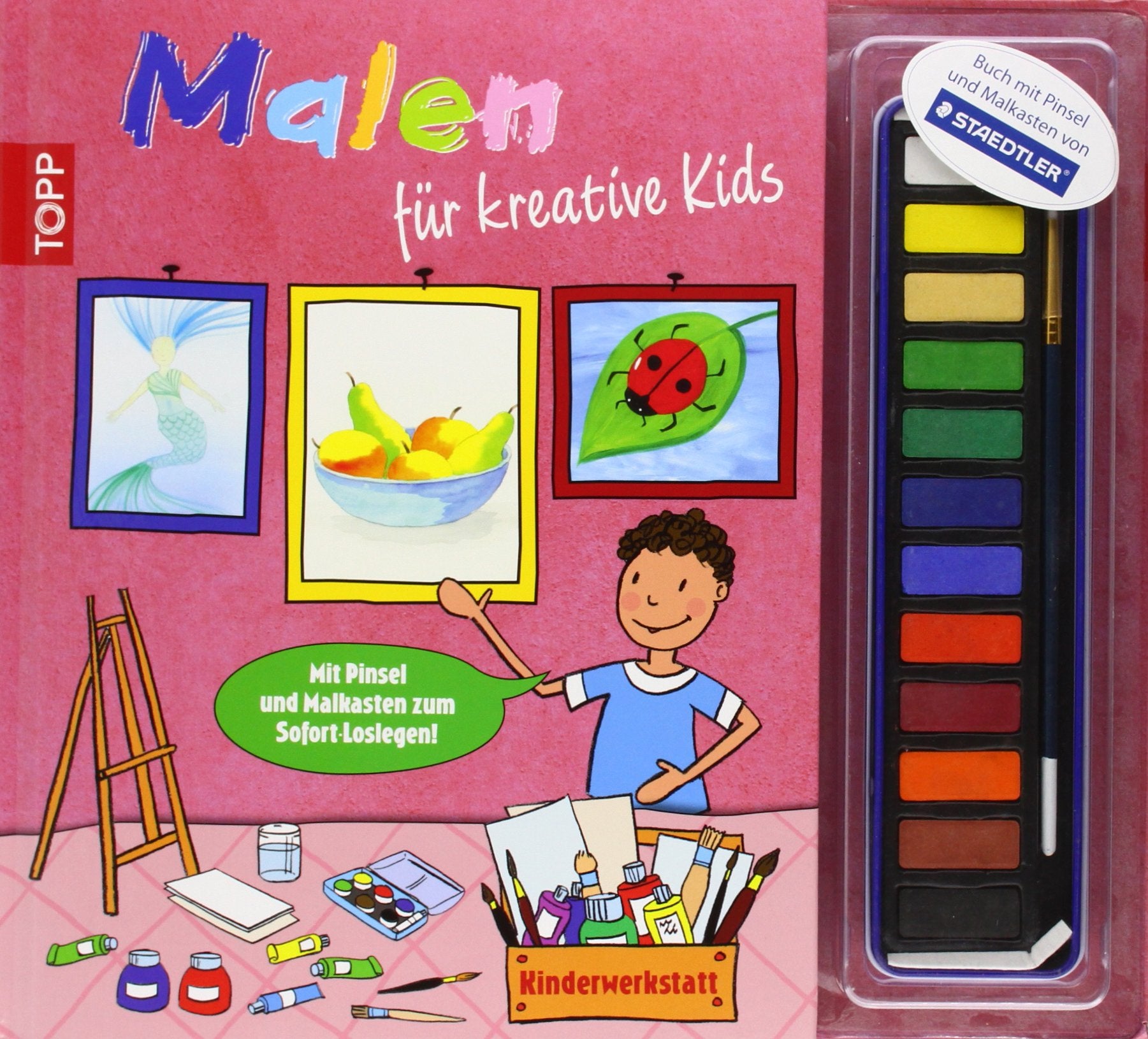 Kinderwerkstatt. Malen für kreative Kids: Mit Pinsel und Malkasten zum Sofort-Loslegen Non-fiction