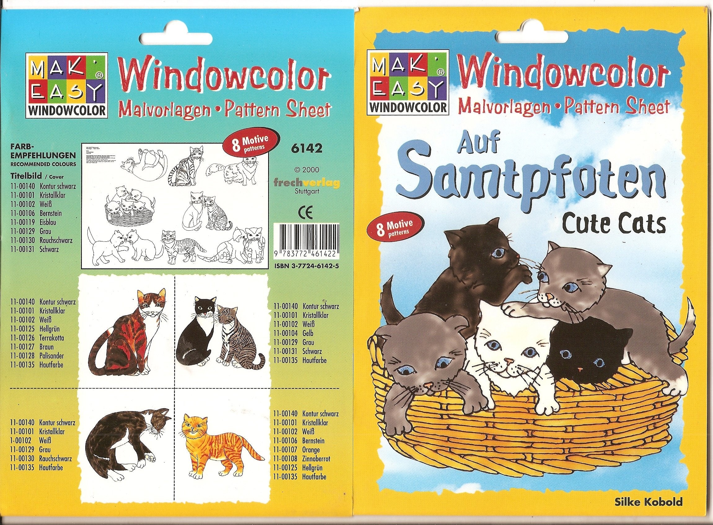 Auf Samtpfoten - Cute Cats - Malvorlagen für Windowcolor Books