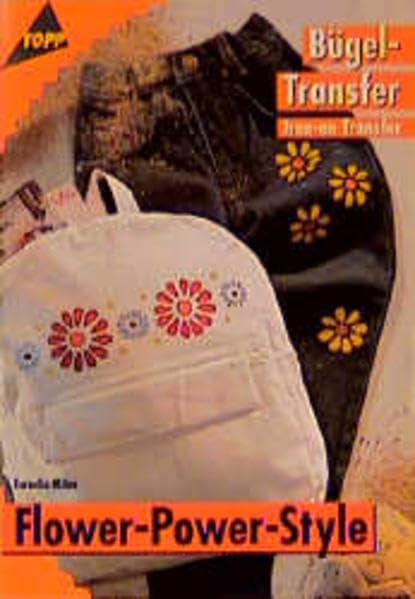 Bügel- Transfer. Flower- Power- Style. Iron-on Transfer. Books