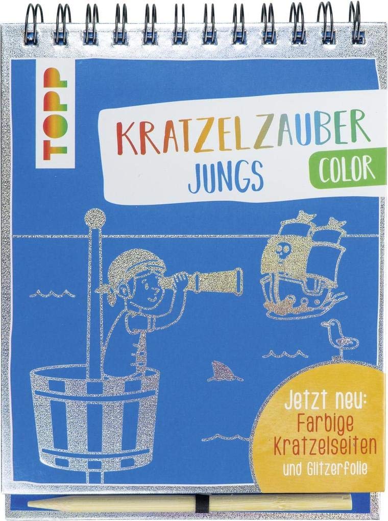 Kratzelzauber Color Jungs: Jetzt neu: Farbige Kratzelseiten und Glitzerfolie Leisure, Home & Garden
