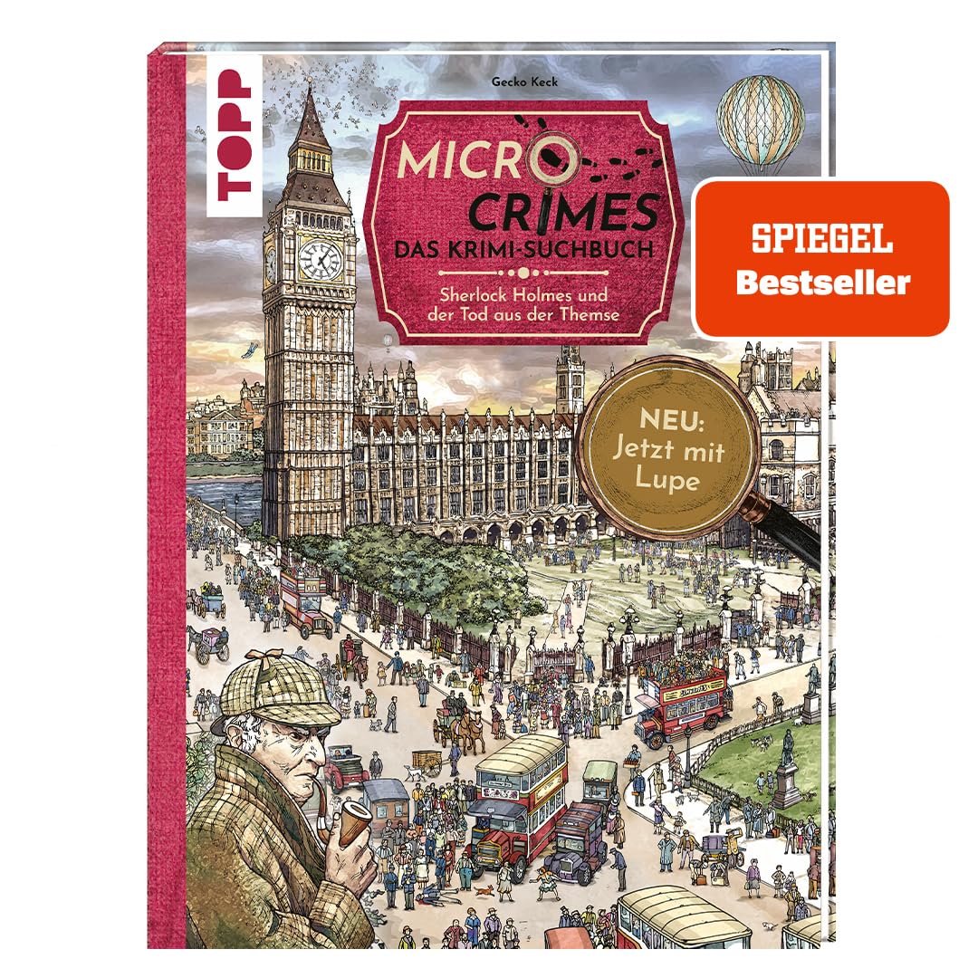 Micro Crimes. Das Krimi-Suchbuch. Sherlock Holmes und der Tod aus der Themse. Finde die Verbrecher im Gewimmel von London 1920 Manga