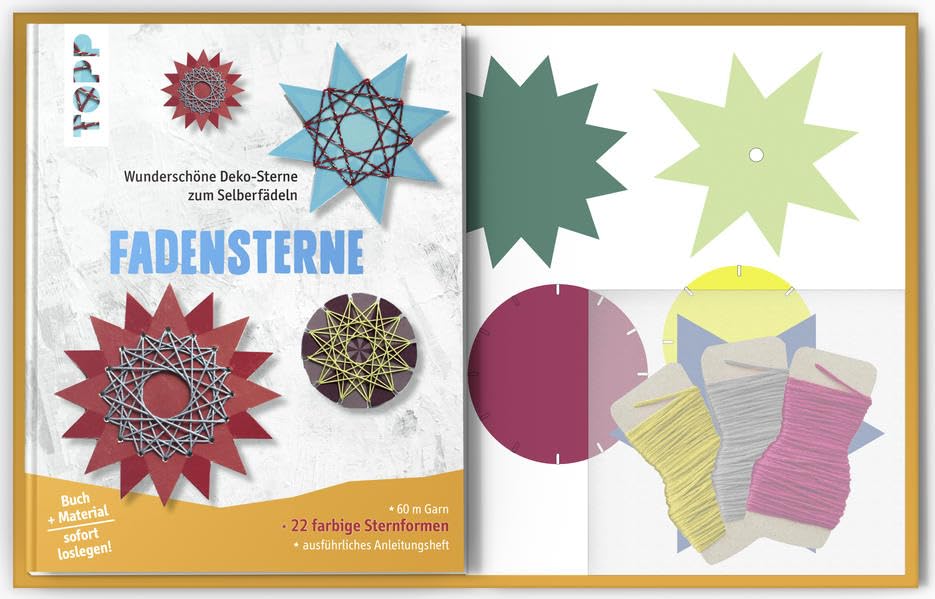 Fadensterne: Wunderschöne Deko-Sterne zum Selberfädeln: Wunderschöne Deko-Sterne zum Selberfädeln. Anleitungsbuch und Material zum sofort loslegen Sports