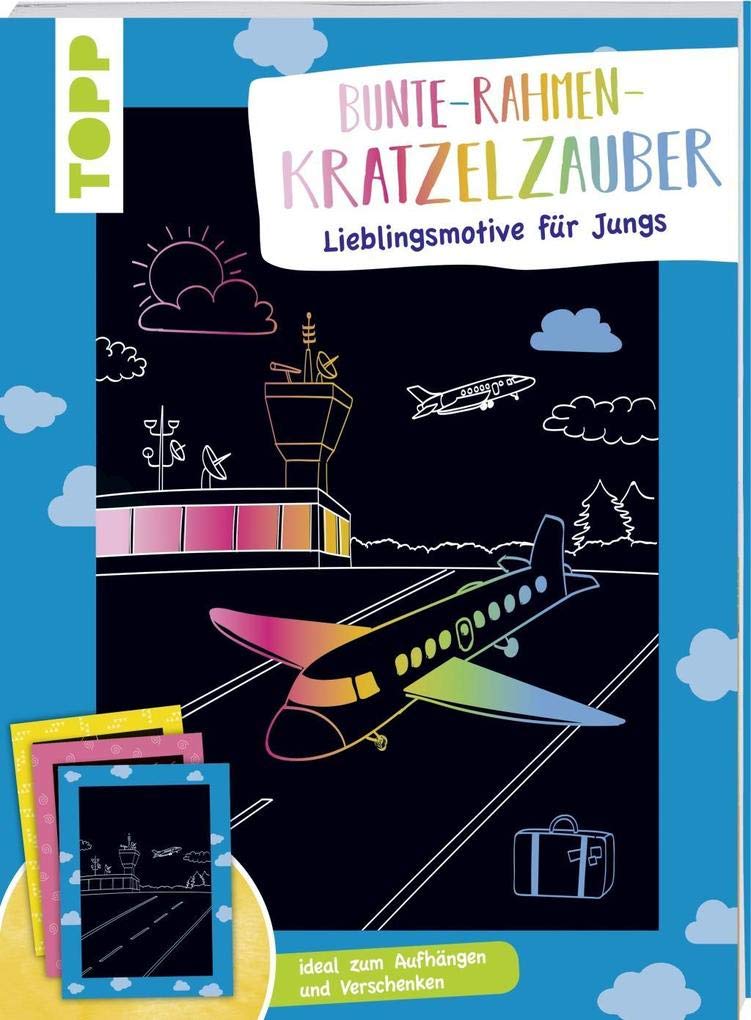 Bunte Rahmen Kratzelzauber Lieblingsmotive für Jungs Hobbies & Crafts