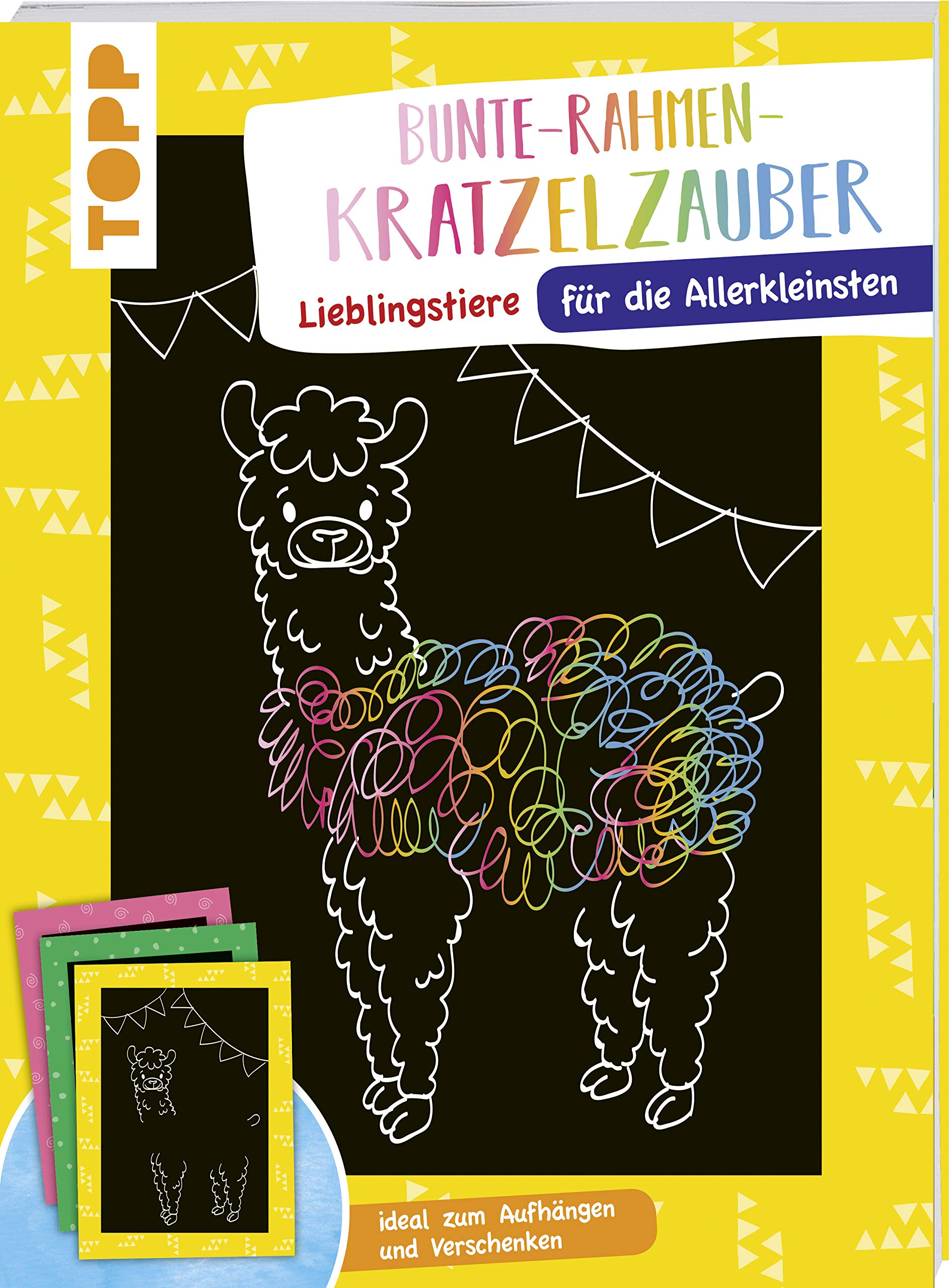 Bunte Rahmen Kratzelzauber für die Allerkleinsten: Lieblingstiere: Kratzelmotive mit bunten Rahmen zum Aufhängen und Verschenken Leisure, Home & Garden