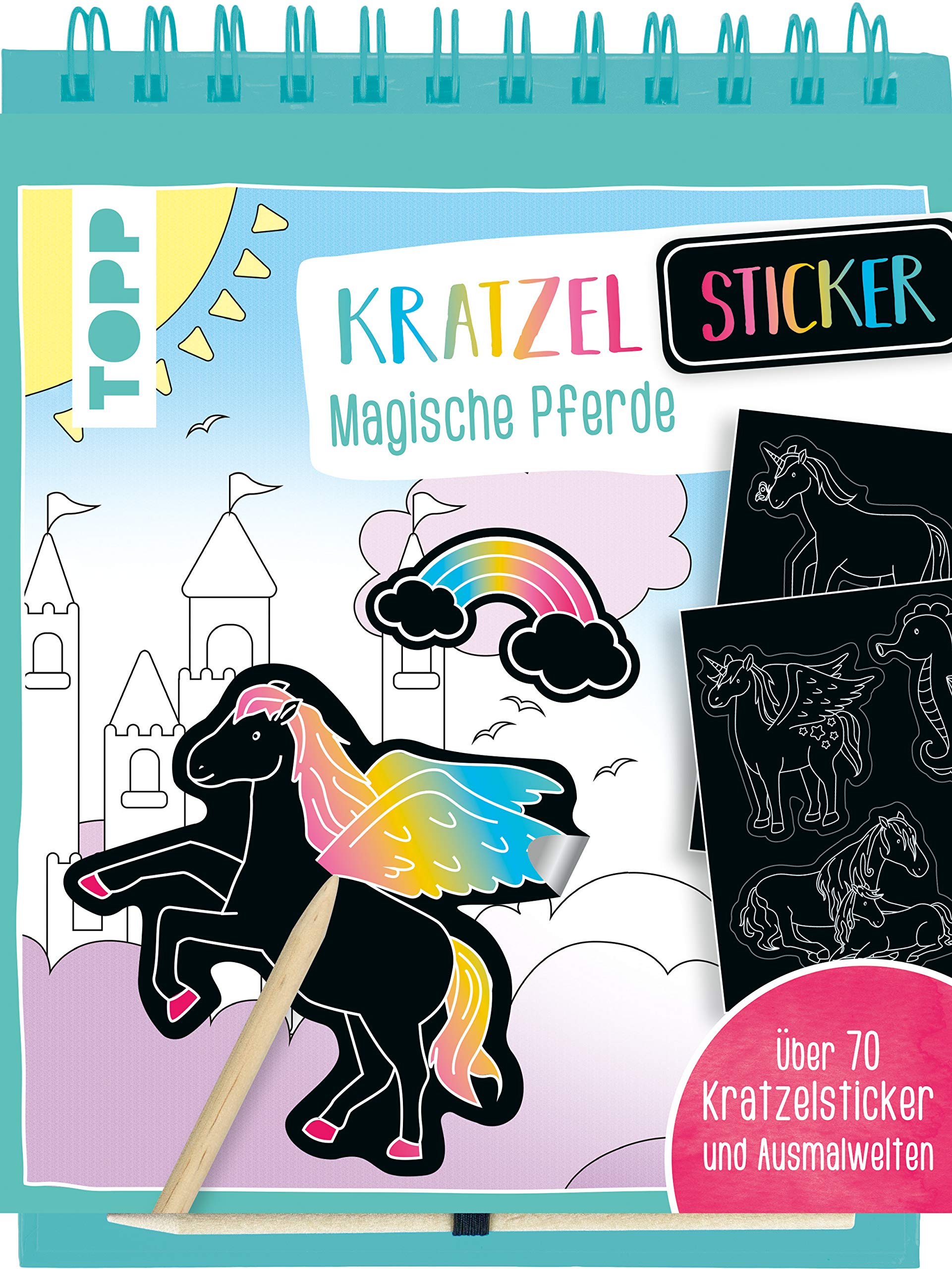 Kratzel-Stickerbuch Magische Pferde: Mit über 70 Kratzelstickern und Kratzstift Leisure, Home & Garden