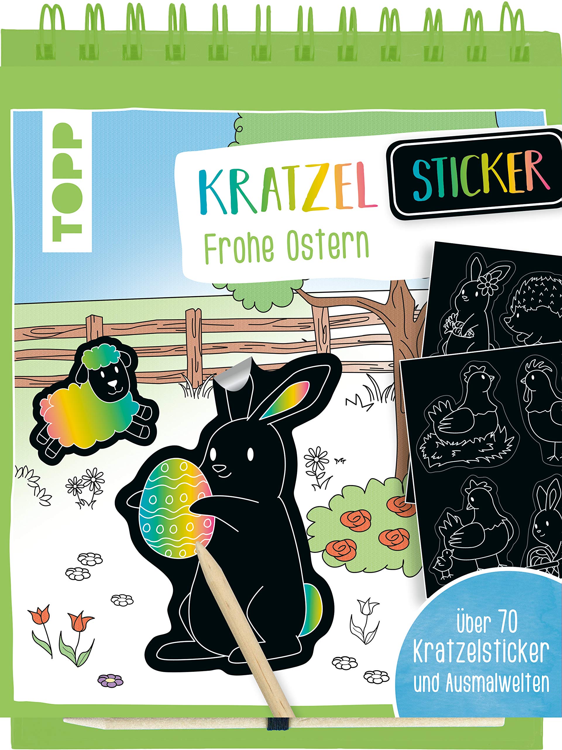Kratzel-Stickerbuch Ostern: Mit über 70 Kratzelstickern und Kratzstift Tiptoi & Games
