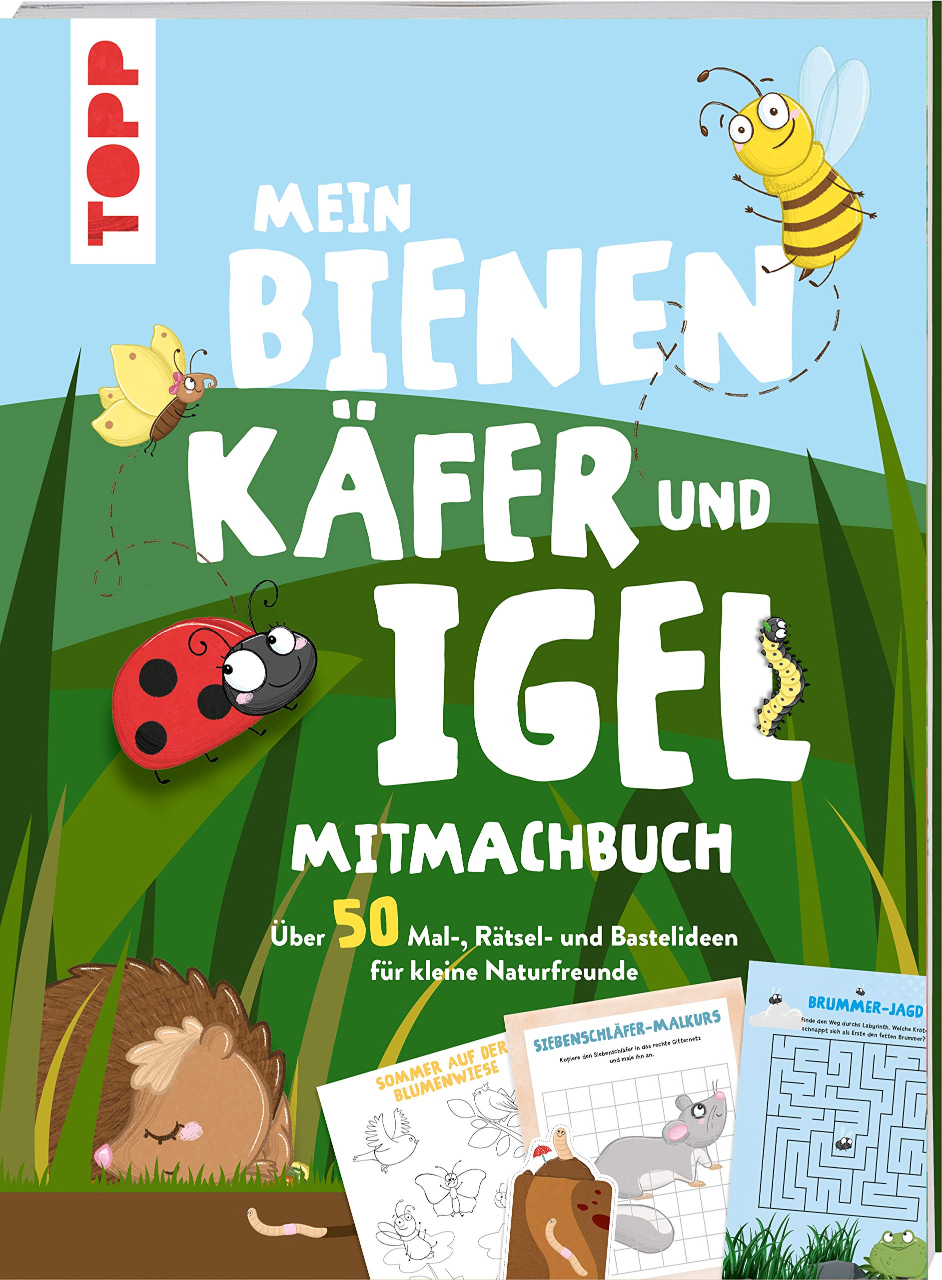 Mein Bienen, Käfer und Igel-Mitmachbuch: Über 50 Mal-, Rätsel- und Bastelideen für kleine Naturfreunde Tiptoi & Games