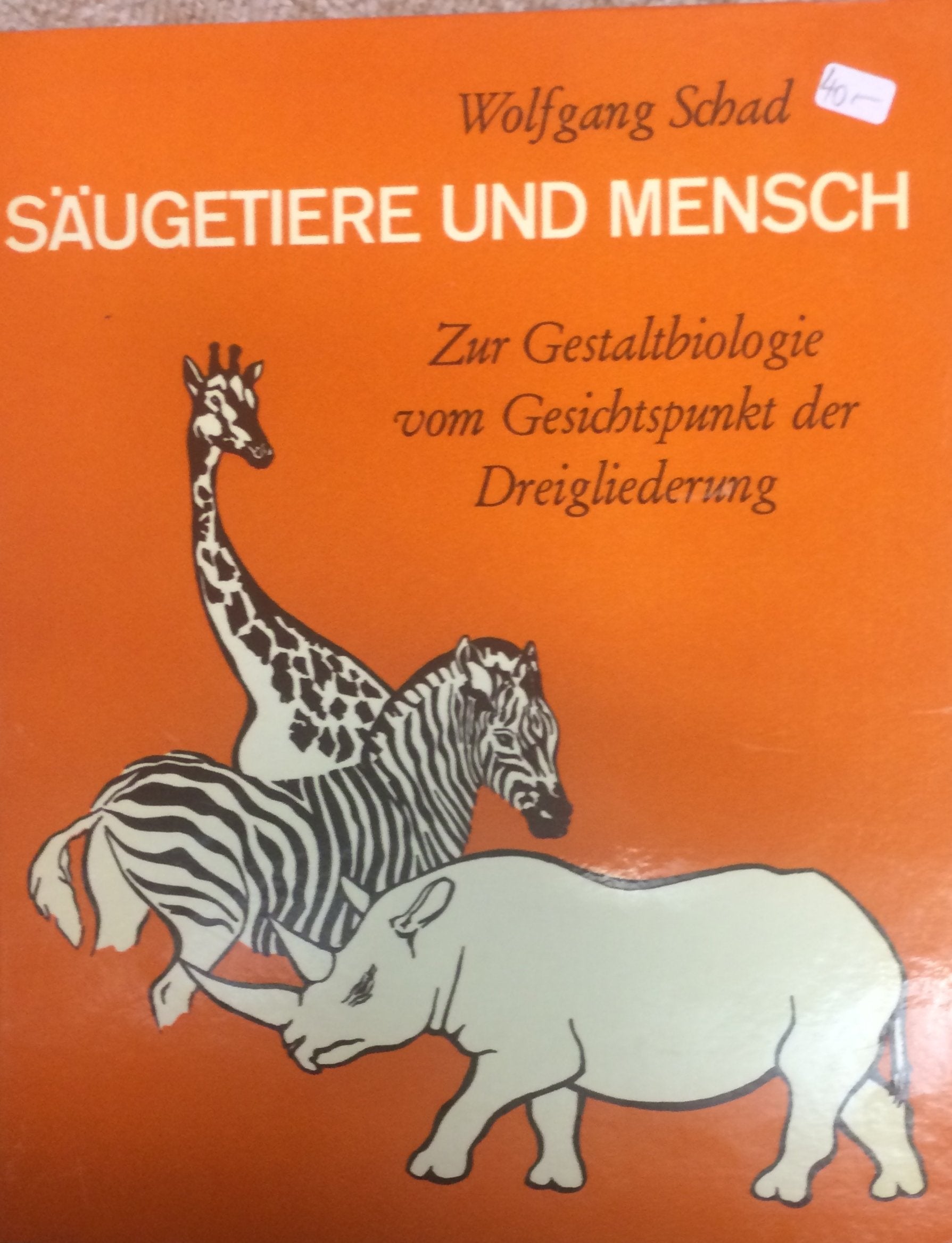Säugetiere und Mensch: Zur Gestaltbiologie vom Gesichtspunkt des Dreigliederung (Menschenkunde und Erziehung) Business & Technology