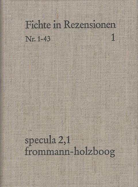 J. G. Fichte in zeitgenössischen Rezensionen. 4 Bände Philosophy