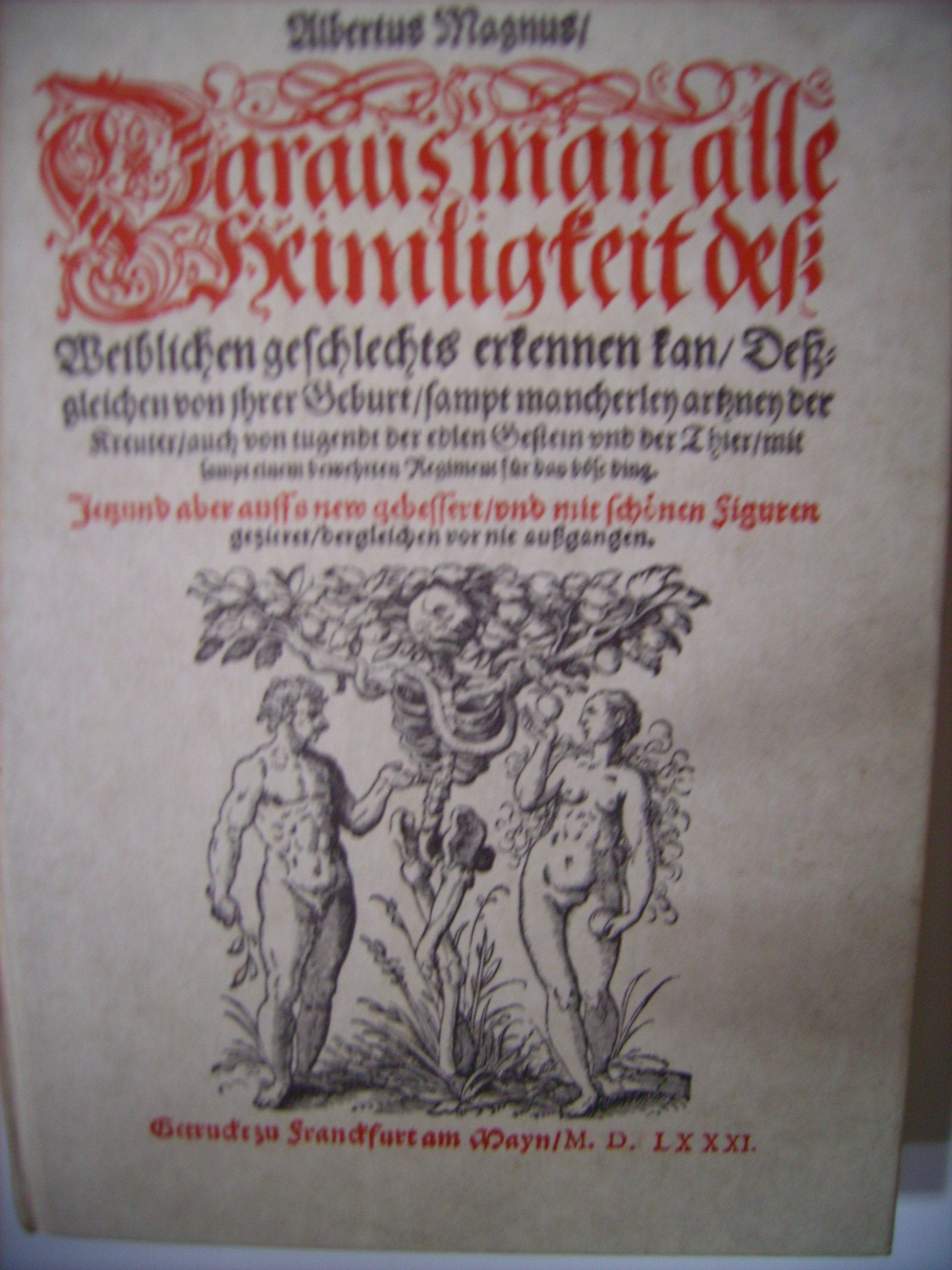 Daraus man alle Heimligkeit deß Weiblichen geschlechts erkennen kann Religion & Esotericism