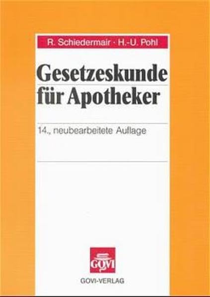 Gesetzeskunde für Apotheker Medicine