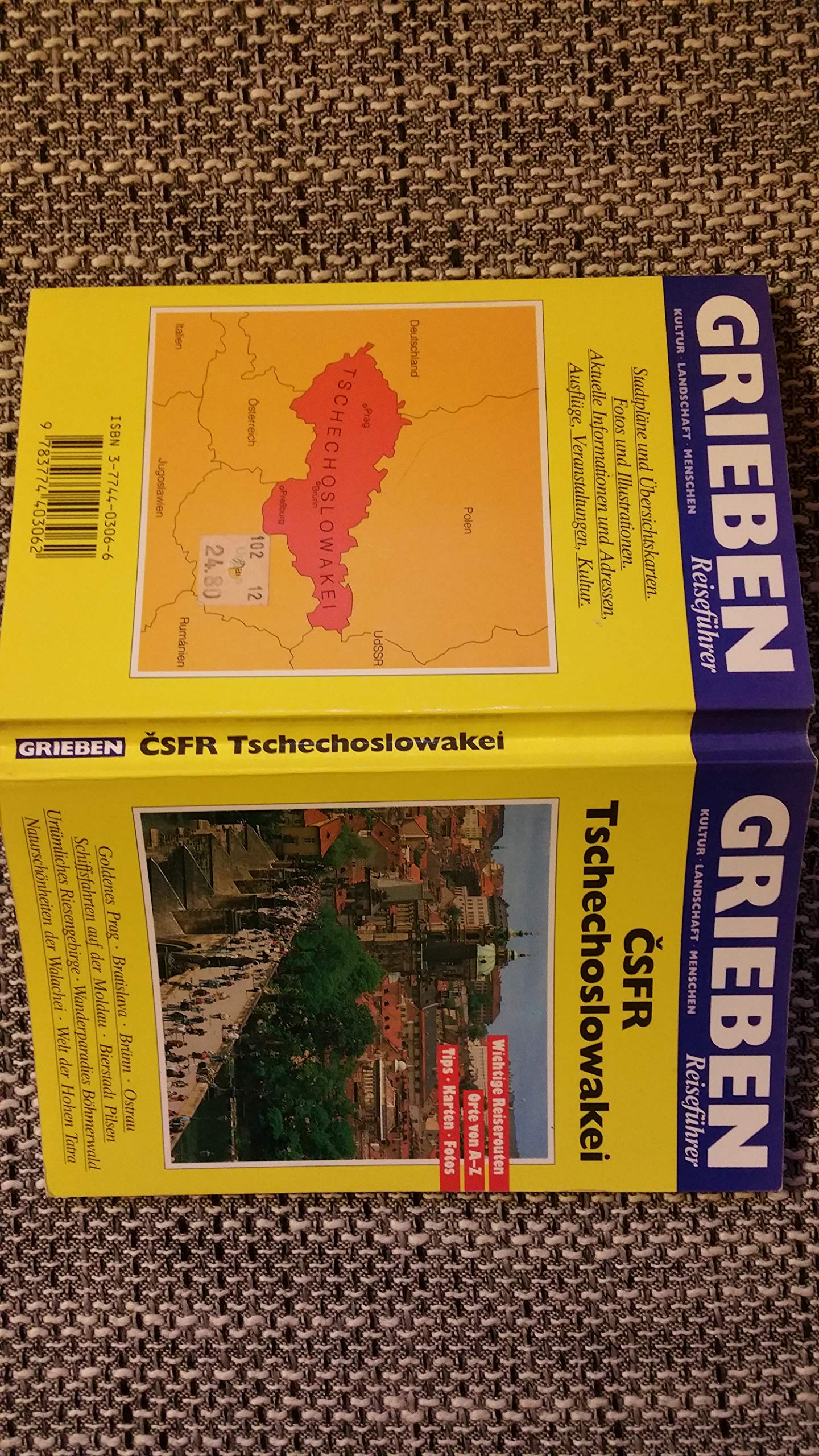 Tschechoslowakei ( CSFR). Grieben- Reiseführer. Wichtige Reiserouten. Orte von A - Z. Tips. Travel