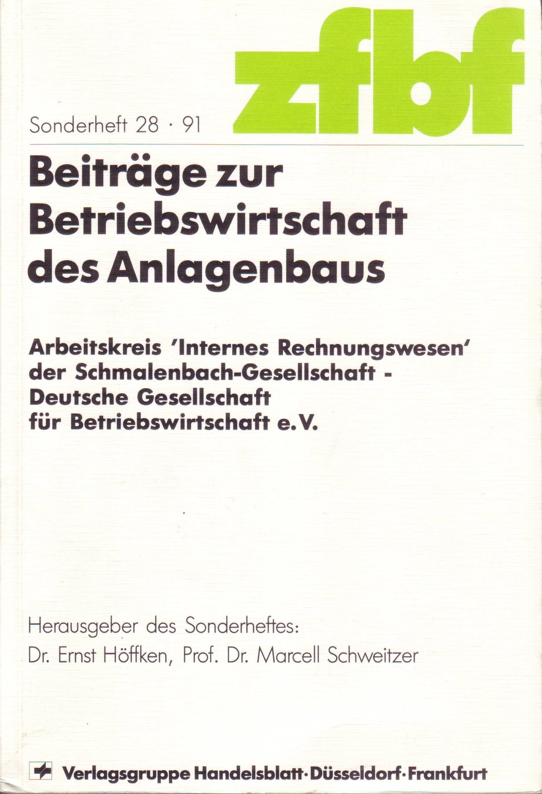 Beiträge zur Betriebswirtschaft des Anlagenbaus. Business, Finance & Career