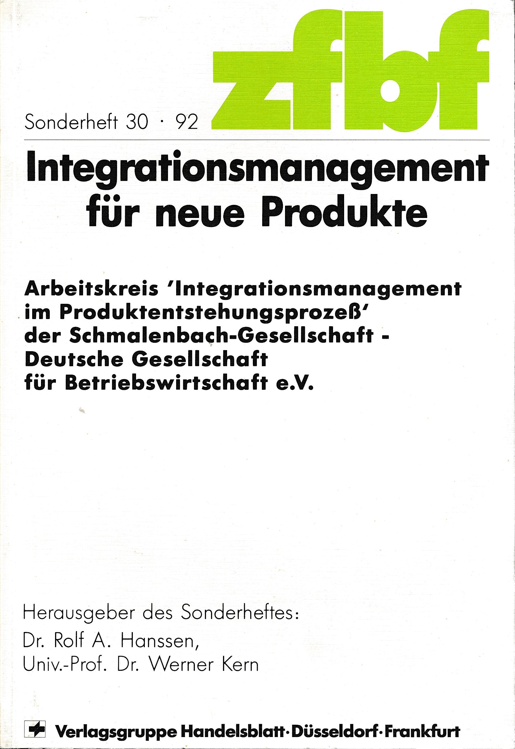 Integrationsmanagement für neue Produkte. Contemporary literature