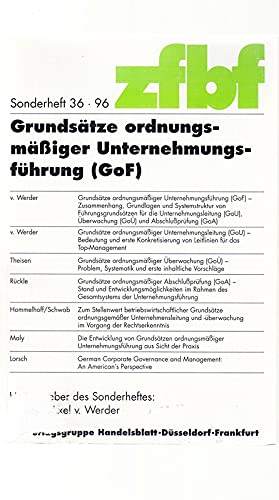 Grundsätze ordnungsmäßiger Unternehmensführung (GoF). Books