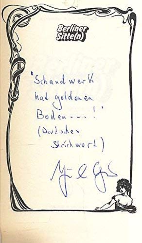 Berliner Sitte(n) Books
