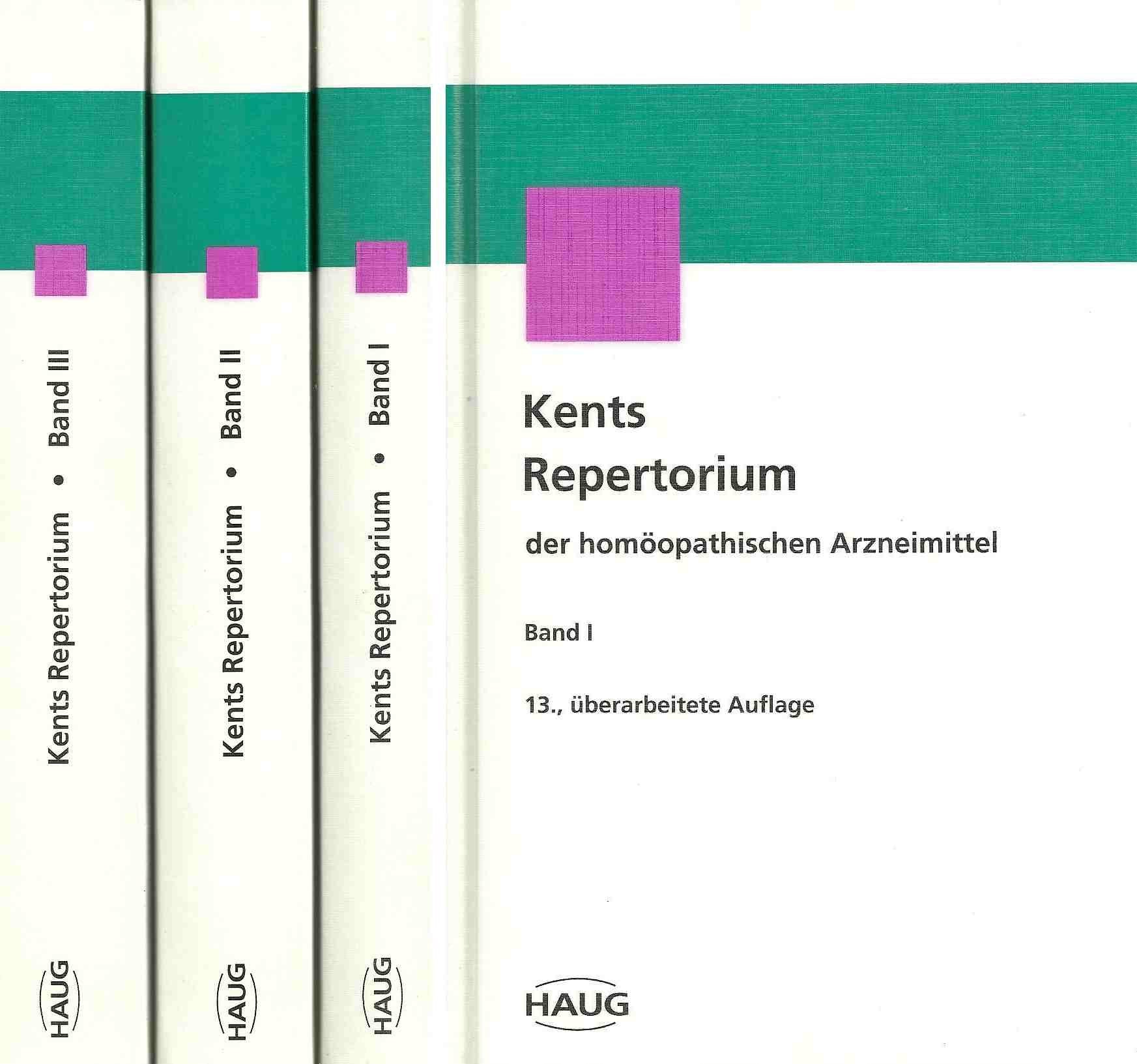 Kent's Repertorium der homöopathischen Arzneimittel, 3 Bände Medicine