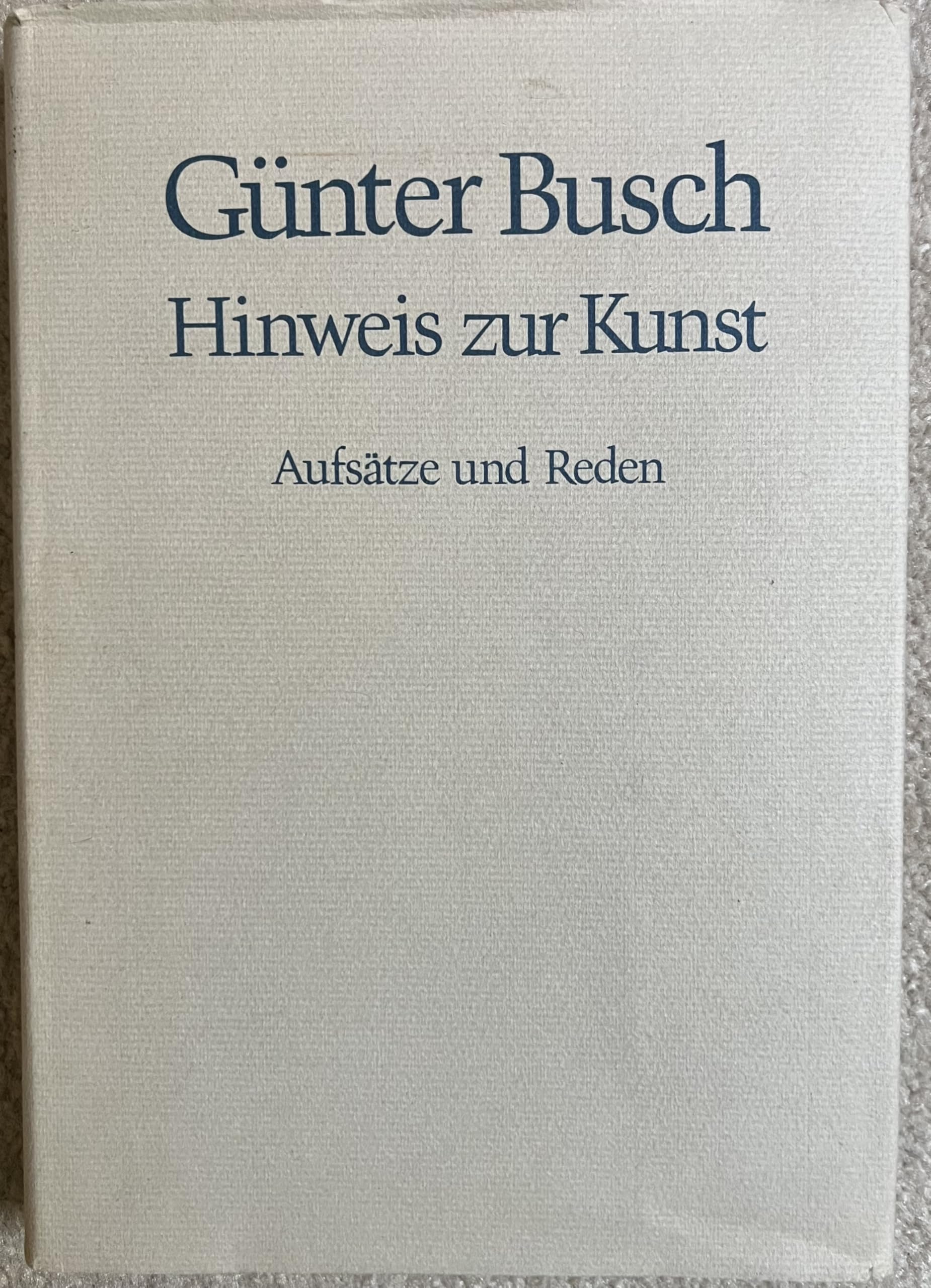 Hinweis zur Kunst: Aufsätze und Reden Film, Art & Culture