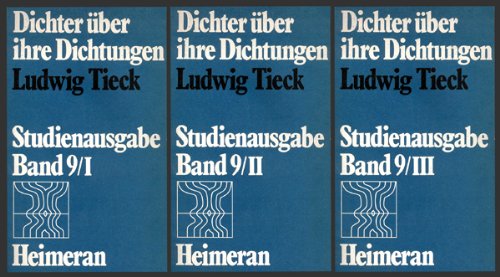 Dichter über ihre Dichtungen. Ludwig Tieck. 3 Bände Books
